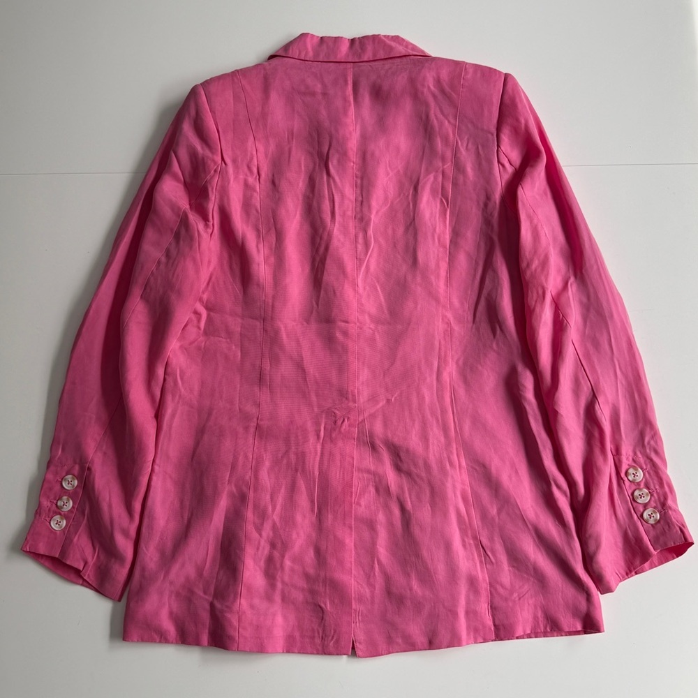 NWT Ena Pelly Lillian Curpo Pink Blazer 4 Preppy Lightweight Soft Summer Workwe - Picture 11 of 14